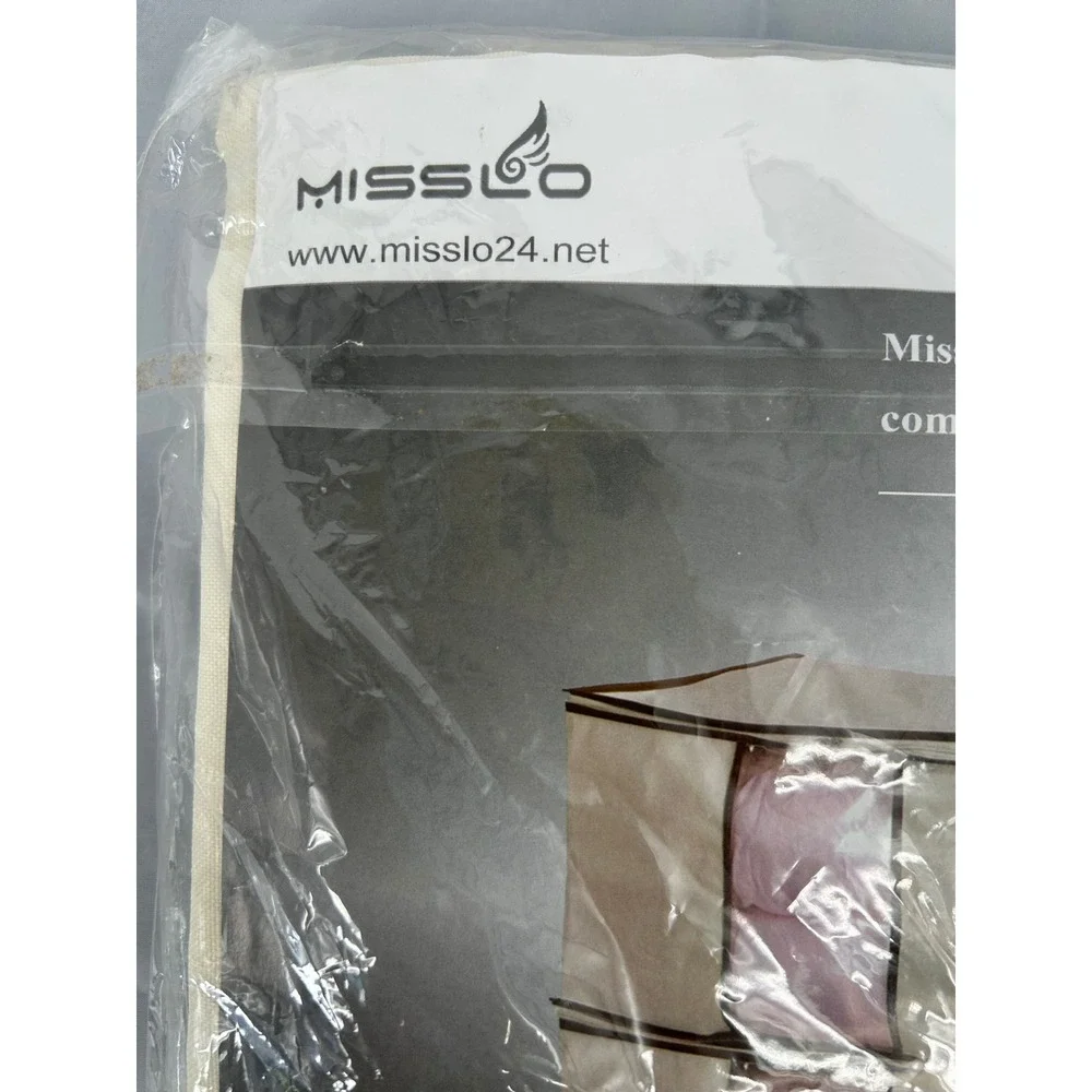 Misslo Storage Bags Home OS Beige 2 Pack King Comforter Zippered Organizer‎